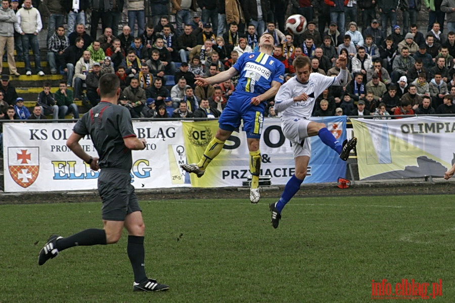 Mecz 24 kolejki II ligi: Olimpia Elbląg - Ruch Wysokie Mazowieckie 1-0, fot. 6