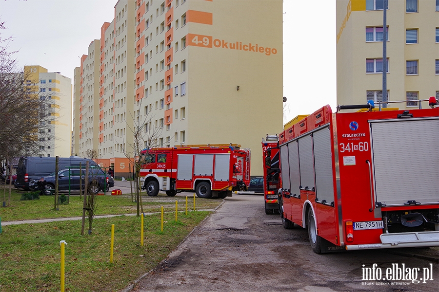 Okulickiego: W mieszkaniu znaleziono niebezpieczne substancje. Ewakuowano ok. 100 mieszkacw, fot. 6