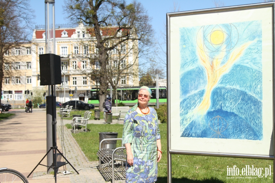 "Anio nad Elblgiem" Uroczyste odsonicie obrazu na Placu Dworcowym , fot. 35
