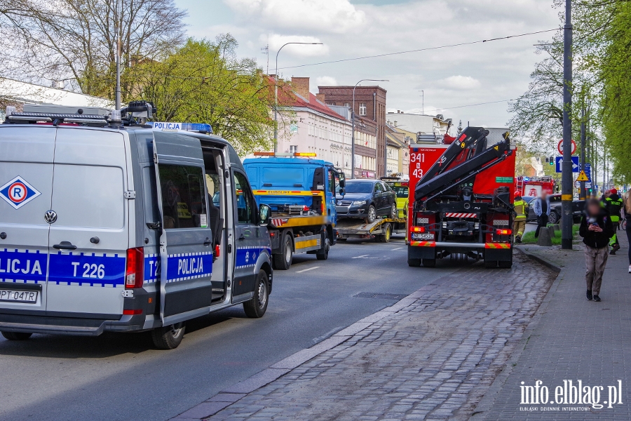 Kolizja trzech aut. Grunwaldzka zakorkowana, fot. 1