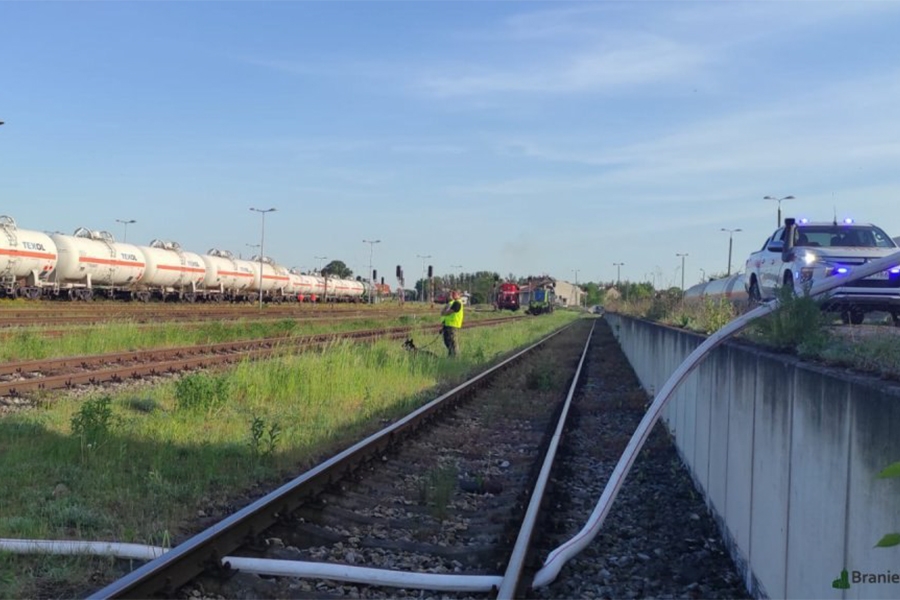 Rozszczelniona cysterna z gazem. Doszo do wycieku - Braniewo, fot. 3