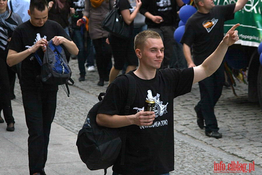Juwenalia 2010 - Przemarsz studentw PWSZ ulicami miasta, fot. 33