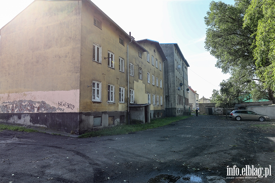 Zaniedbane ulice Elblga. Ulica Malborska, fot. 1