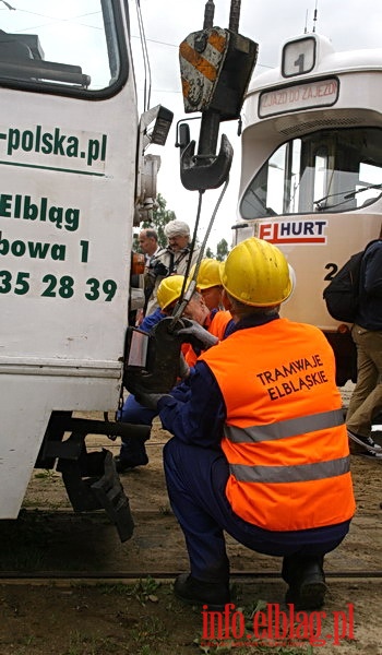 Ćwiczenia pożarnicze w zajezdni Tramwajów Elbląskich, fot. 31