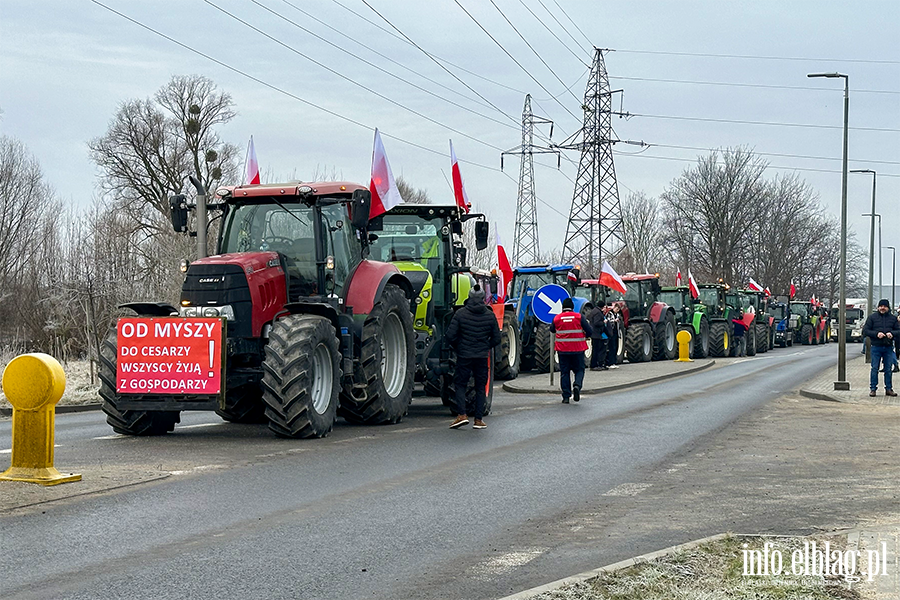 "Chłopski bunt" sparaliżował miasto. Rolnicy protestują na ulicach Elbląga, fot. 8