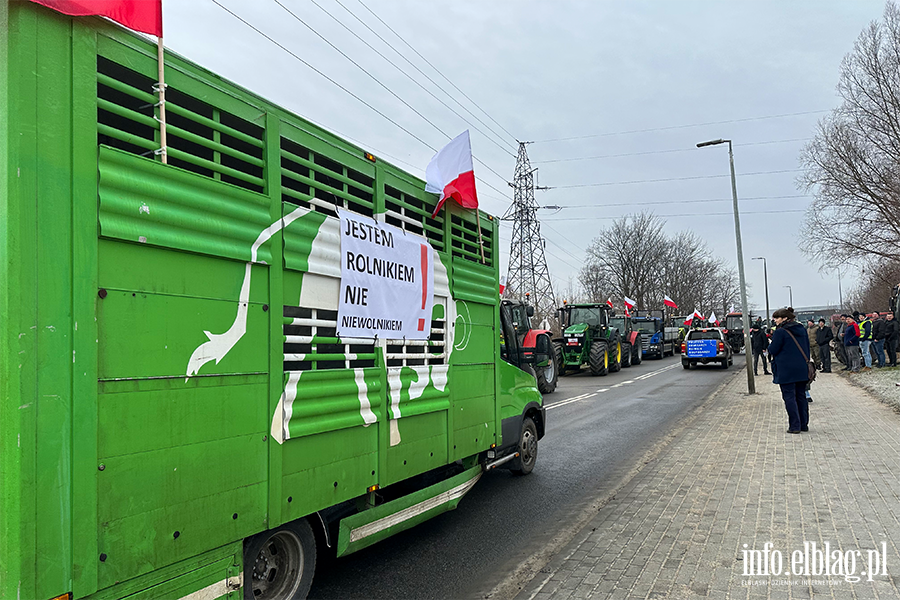 "Chłopski bunt" sparaliżował miasto. Rolnicy protestują na ulicach Elbląga, fot. 9
