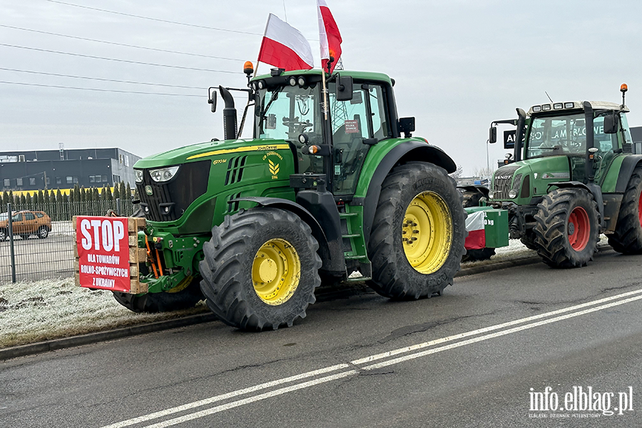 "Chłopski bunt" sparaliżował miasto. Rolnicy protestują na ulicach Elbląga, fot. 13