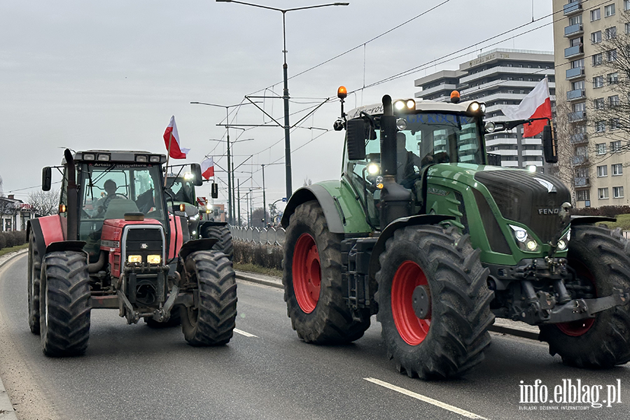 "Chłopski bunt" sparaliżował miasto. Rolnicy protestują na ulicach Elbląga, fot. 31
