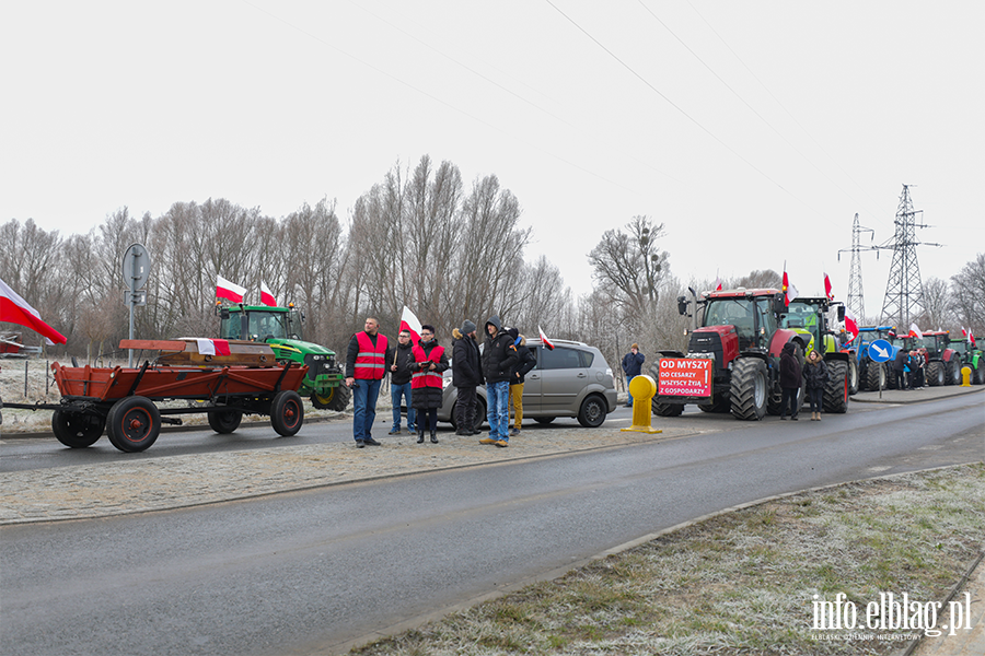 "Chłopski bunt" sparaliżował miasto. Rolnicy protestują na ulicach Elbląga, fot. 34
