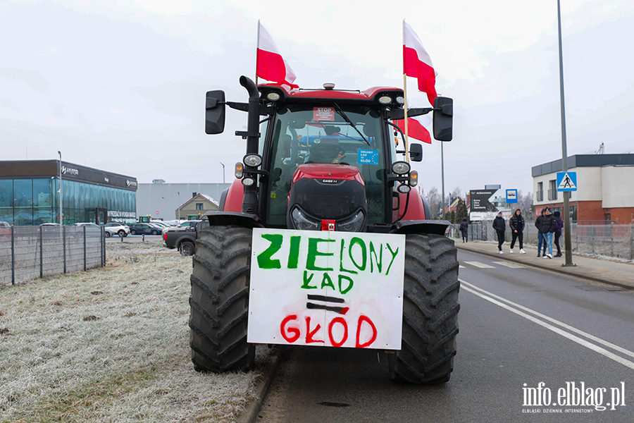 "Chłopski bunt" sparaliżował miasto. Rolnicy protestują na ulicach Elbląga, fot. 35