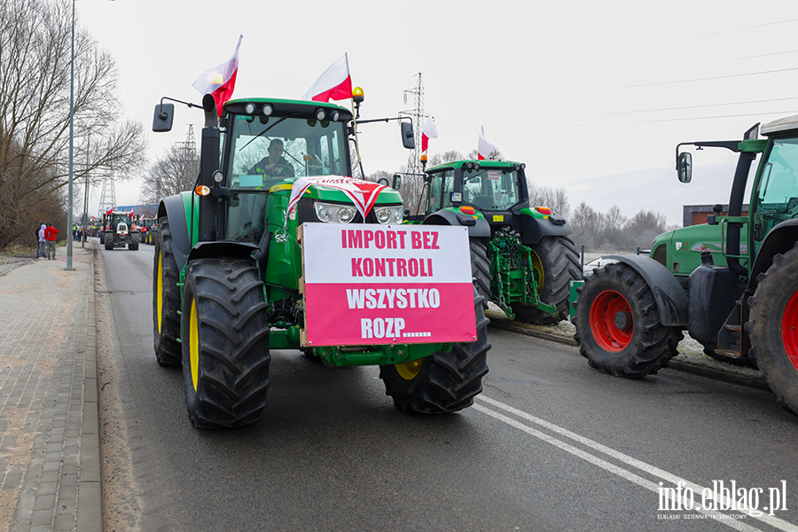 "Chłopski bunt" sparaliżował miasto. Rolnicy protestują na ulicach Elbląga, fot. 37