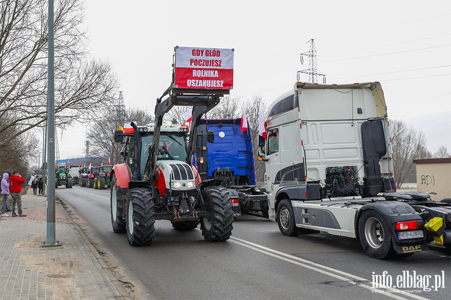 "Chłopski bunt" sparaliżował miasto. Rolnicy protestują na ulicach Elbląga, fot. 38