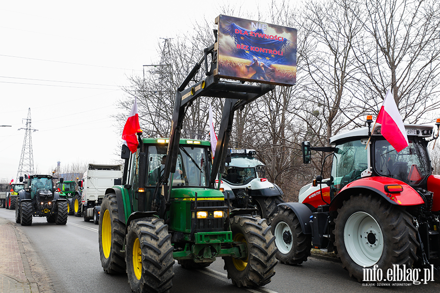 "Chłopski bunt" sparaliżował miasto. Rolnicy protestują na ulicach Elbląga, fot. 39