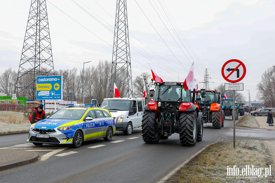 "Chłopski bunt" sparaliżował miasto. Rolnicy protestują na ulicach Elbląga, fot. 43