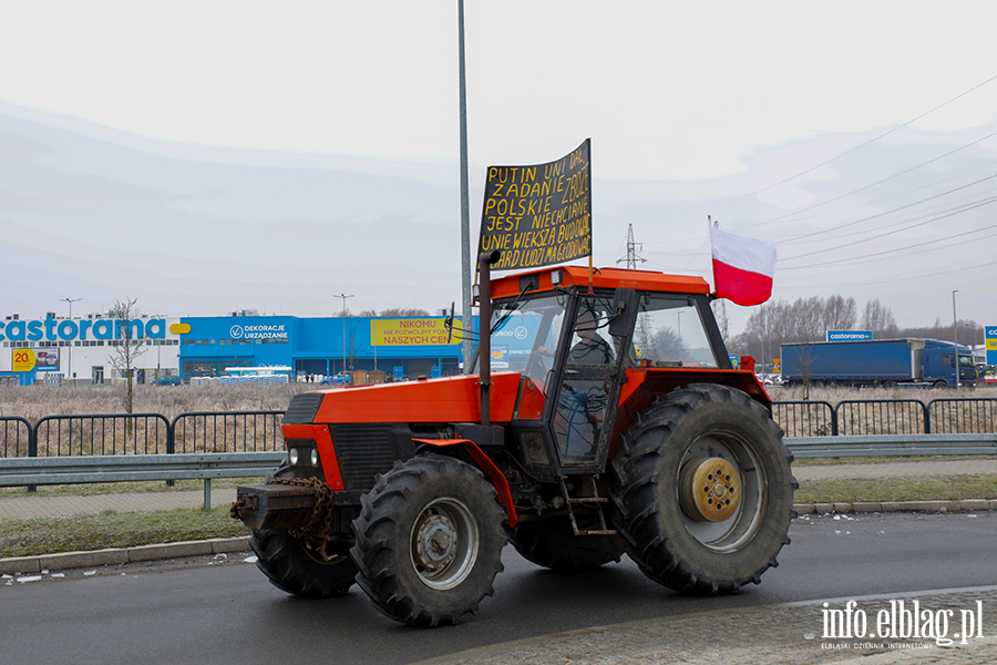 "Chłopski bunt" sparaliżował miasto. Rolnicy protestują na ulicach Elbląga, fot. 58