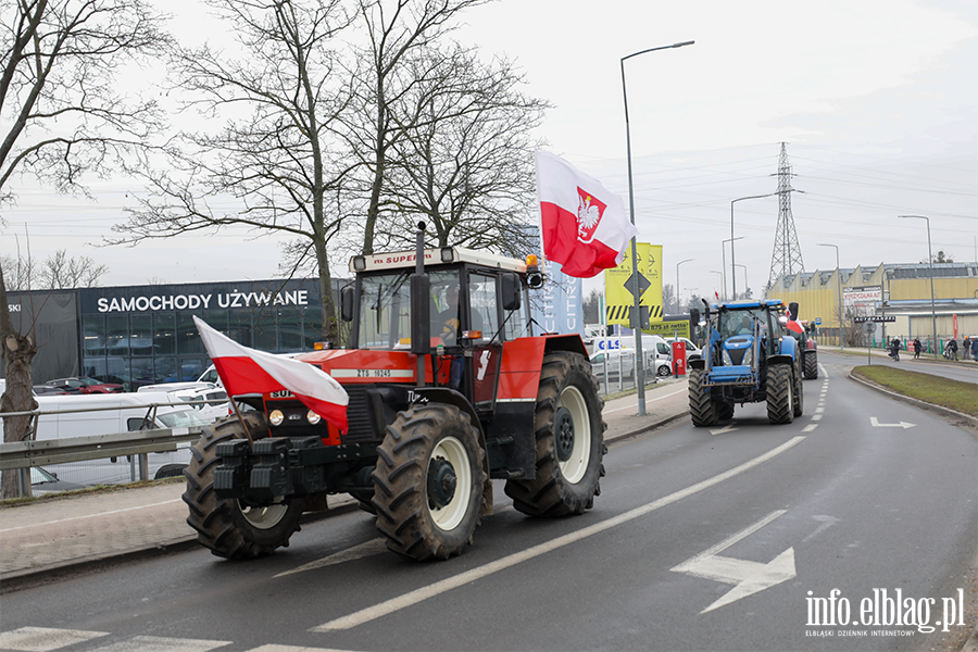 "Chłopski bunt" sparaliżował miasto. Rolnicy protestują na ulicach Elbląga, fot. 62