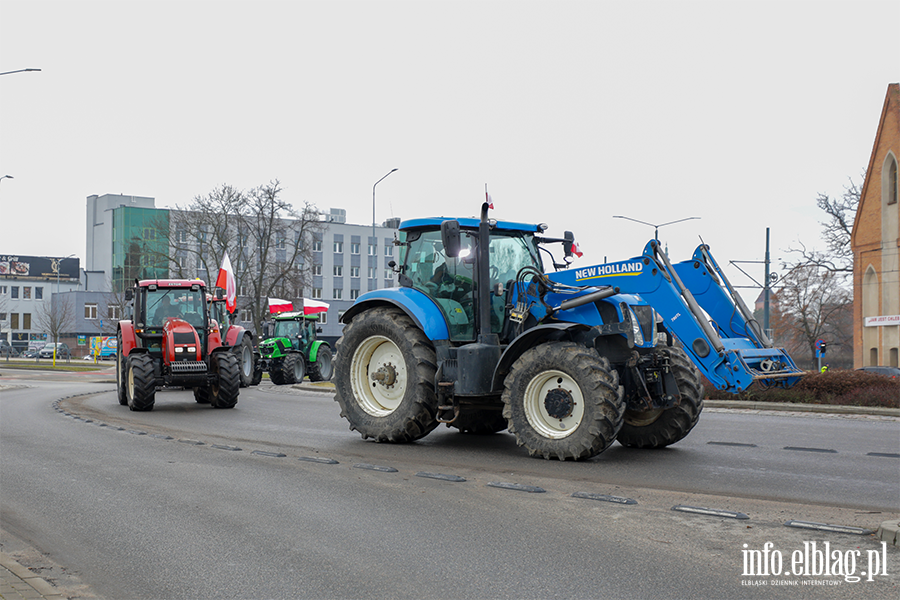 "Chłopski bunt" sparaliżował miasto. Rolnicy protestują na ulicach Elbląga, fot. 65