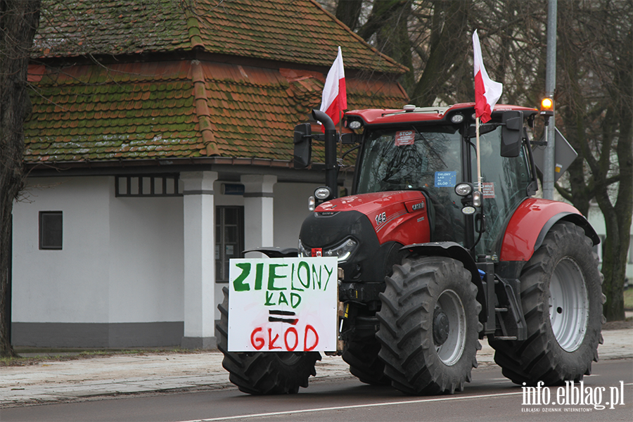 "Chłopski bunt" sparaliżował miasto. Rolnicy protestują na ulicach Elbląga, fot. 82