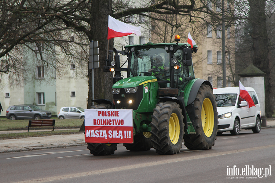 "Chopski bunt"sparaliowa miasto. Rolnicy protestuj na ulicachElblga, fot. 86