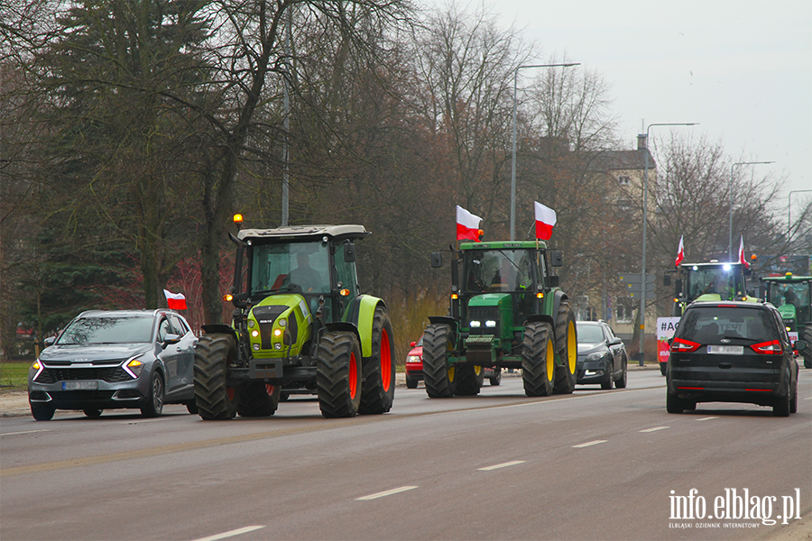 "Chłopski bunt" sparaliżował miasto. Rolnicy protestują na ulicach Elbląga, fot. 87