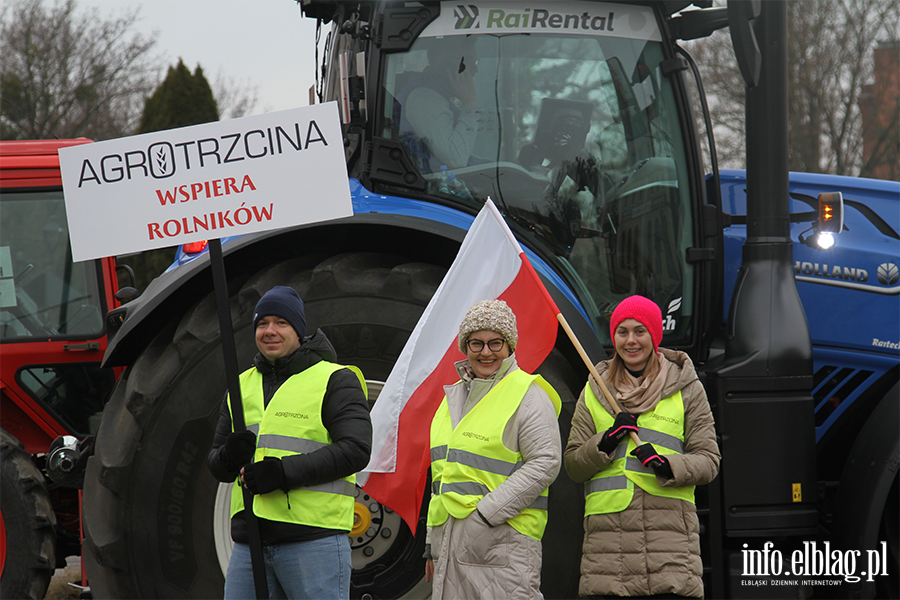 "Chłopski bunt" sparaliżował miasto. Rolnicy protestują na ulicach Elbląga, fot. 92