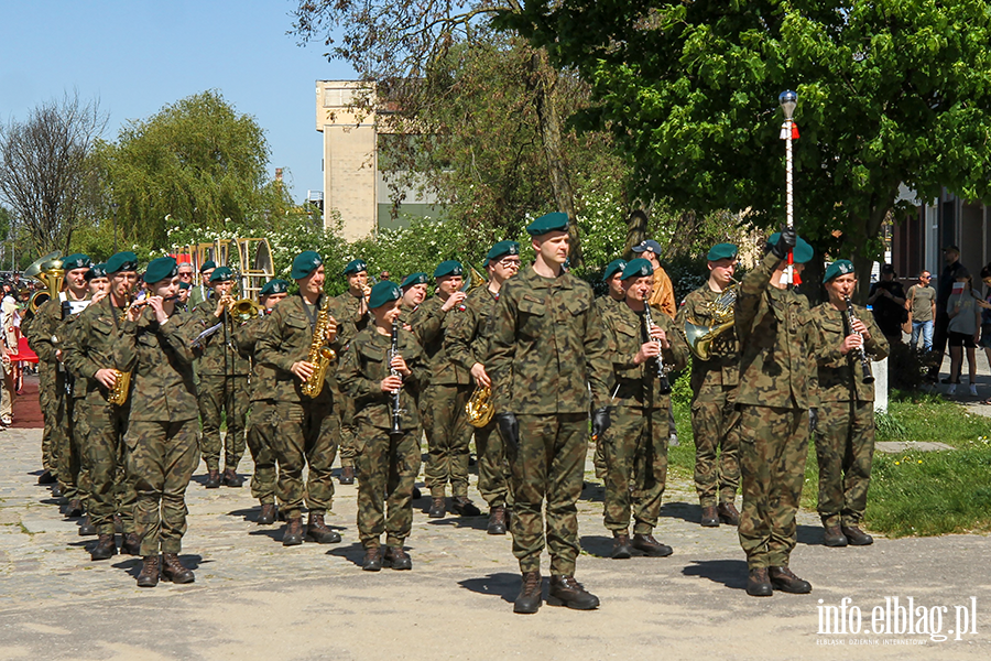 Mieszkacy Elblga przeszli ulicami z 50-metrow flagPolski , fot. 11