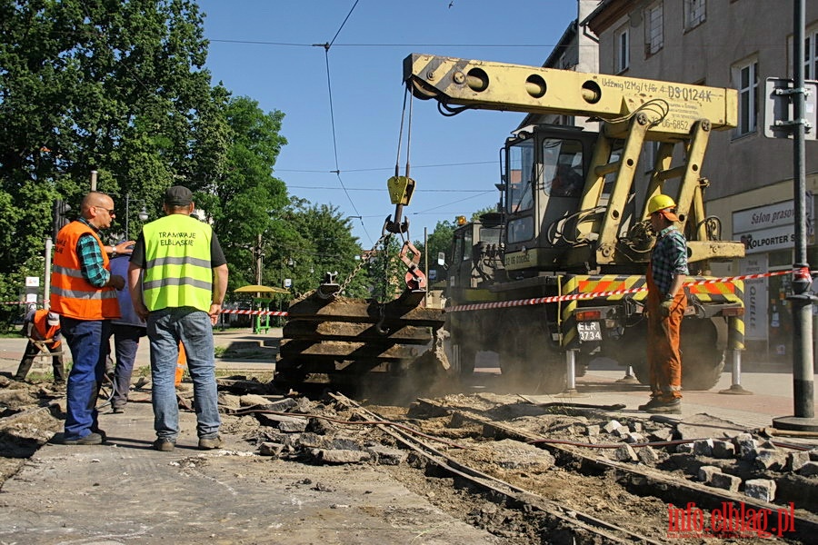 Remont wyeksploatowanych łuków torowych w rejonie Placu Grunwaldzkiego, fot. 15