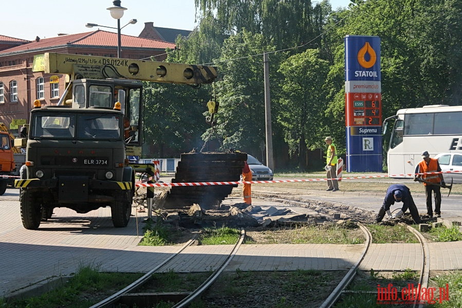 Remont wyeksploatowanych łuków torowych w rejonie Placu Grunwaldzkiego, fot. 19