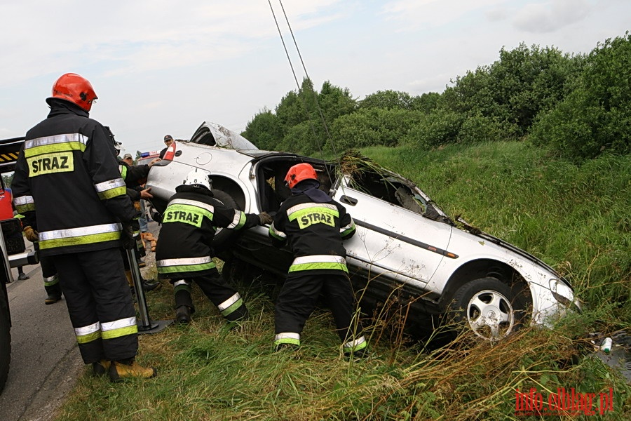 Kolizja na drodze Jegownik - Gronowo Elblskie - opel vectra w rowie, fot. 11