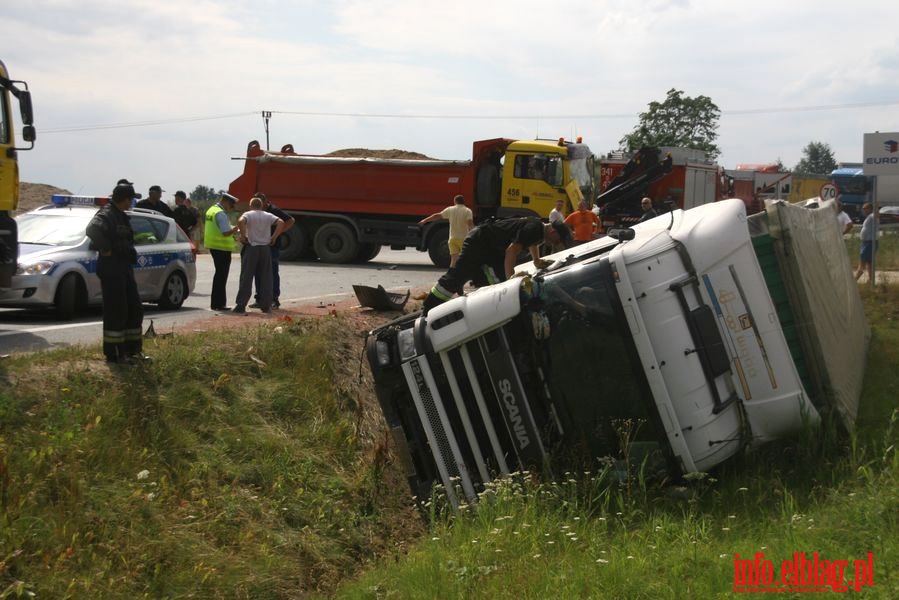 Kolizja dwóch ciężarówek w Bogaczewie, fot. 7