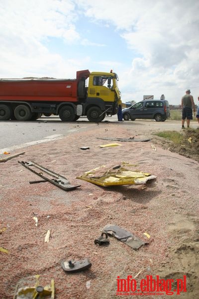 Kolizja dwóch ciężarówek w Bogaczewie, fot. 10