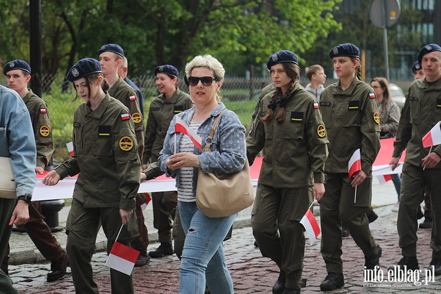 Elblanie przeszli z 50-metrow flag, fot. 20