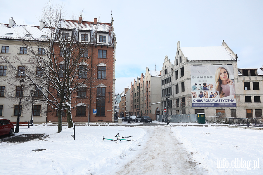 Elblg w niegu - Stare Miasto, fot. 2