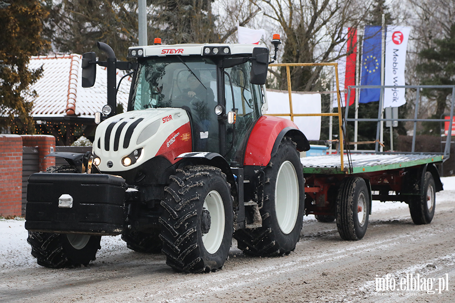 Traktory na wiaduktach nad S7. Protest rolnik�w w Elbl�gu, fot. 23