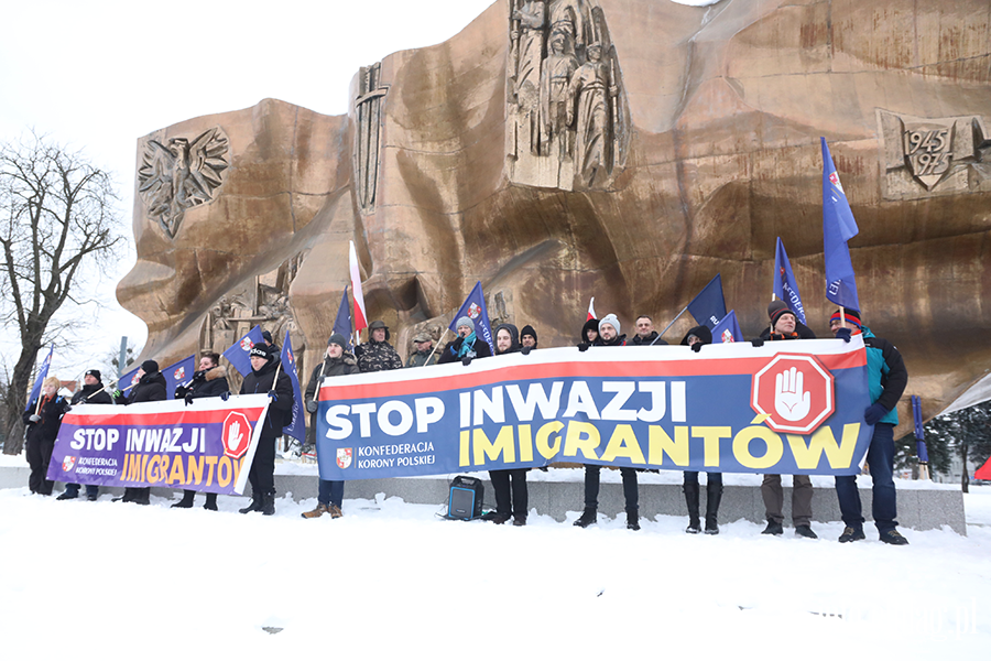 Marsz Stop inwazji imigrant�w przeszed� ulicami Elbl�ga, fot. 2