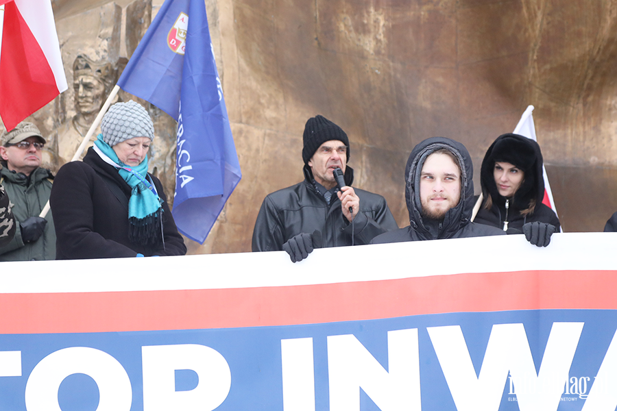 Marsz Stop inwazji imigrant�w przeszed� ulicami Elbl�ga, fot. 7