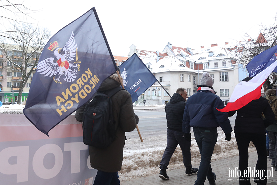 Marsz Stop inwazji imigrant�w przeszed� ulicami Elbl�ga, fot. 22