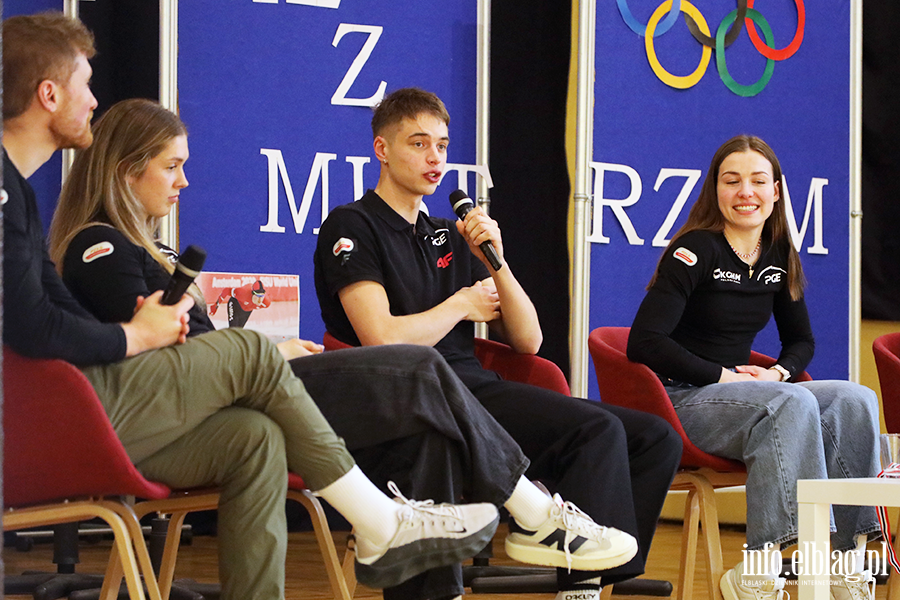 Spotkanie z uczestnikami Igrzysk Olimpijskich w Mediolanie w �y�wiarstwie szybkim i Short Tracku, fot. 28