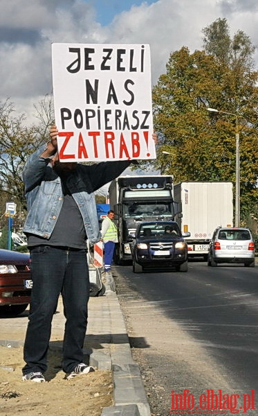 Protest mieszkańców w związku z paraliżem komunikacyjym na ul. Warszawskiej, fot. 9