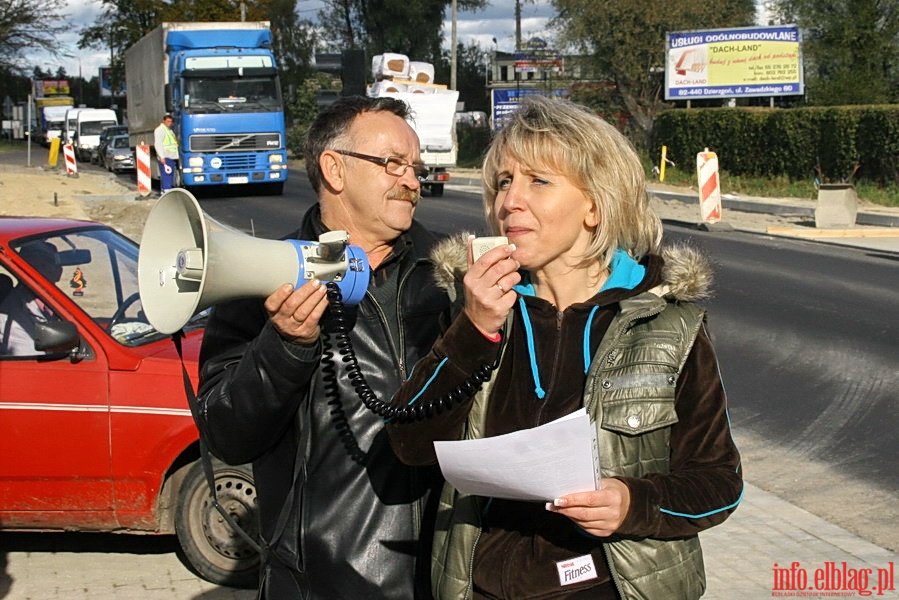 Protest mieszkańców w związku z paraliżem komunikacyjym na ul. Warszawskiej, fot. 15