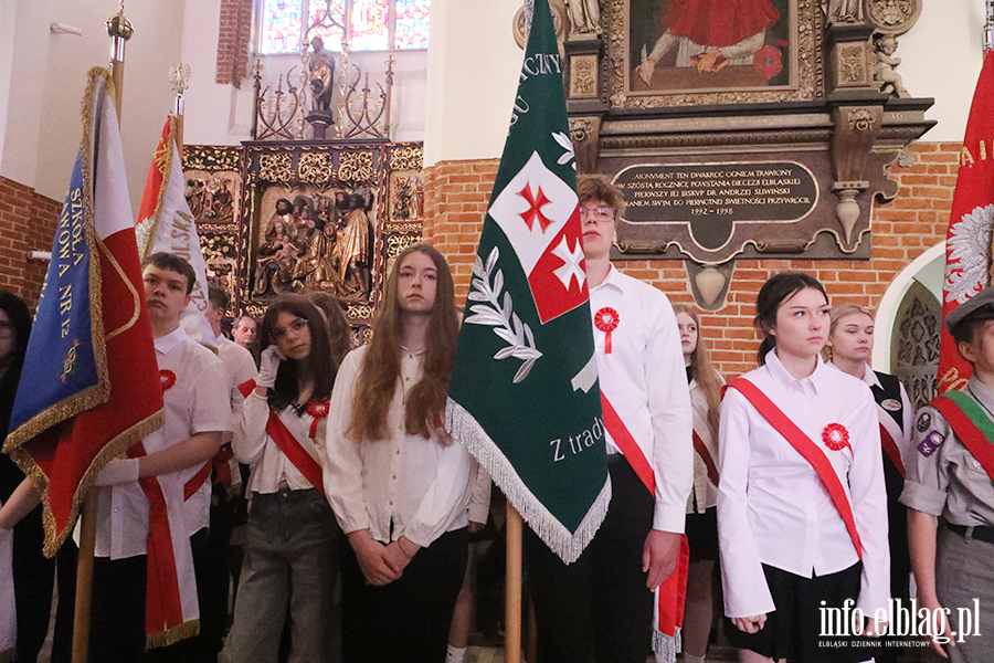 Patriotyczne obchody 3 maja w Elbl�gu. Msza �wi�ta w katedrze, fot. 20