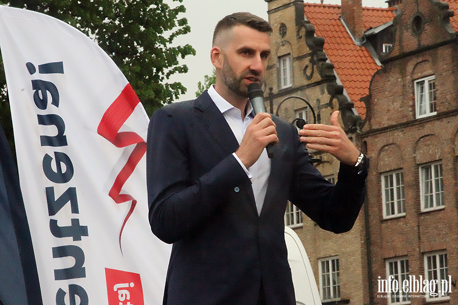 S�awomir Mentzen i Marcin Mo�d�onek przyjechali do Elbl�ga, fot. 11