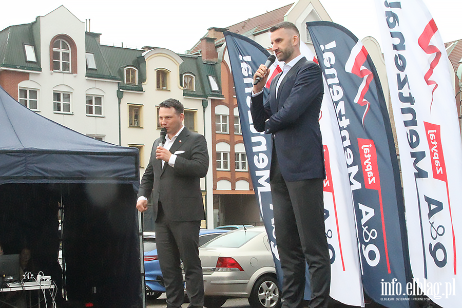 S�awomir Mentzen i Marcin Mo�d�onek przyjechali do Elbl�ga, fot. 15