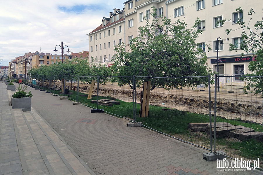 Elbl�g: Remont torowiska przy ul. 1 Maja w toku, fot. 10