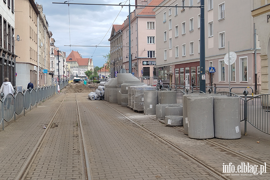 Elbl�g: Remont torowiska przy ul. 1 Maja w toku, fot. 19