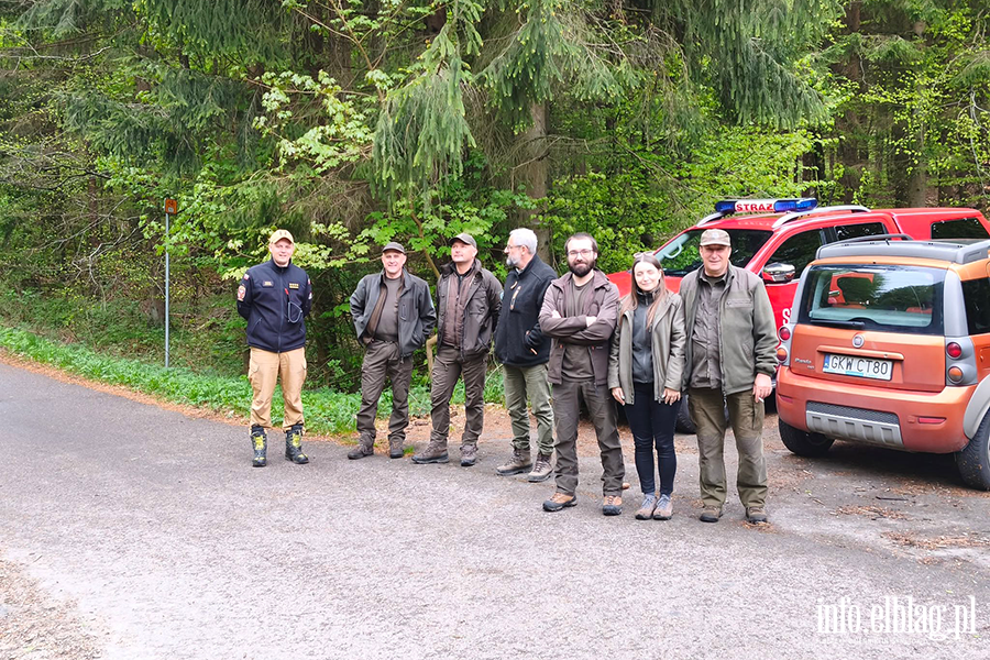 Po�ar lasu, �wiczenia na terenie le�nictwa D�browa, fot. 2