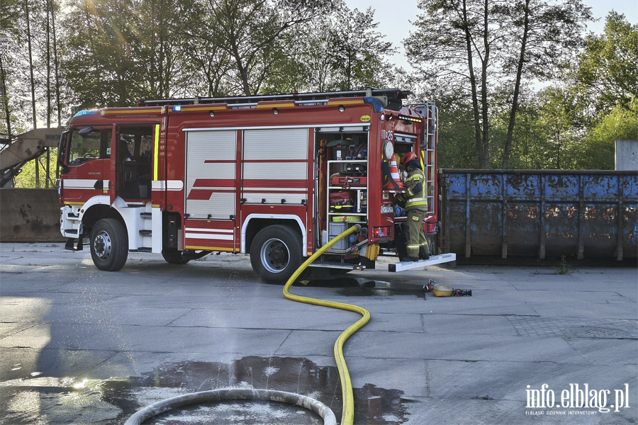 Po�ar pojazdu ci�arowego – Braniewo , fot. 5