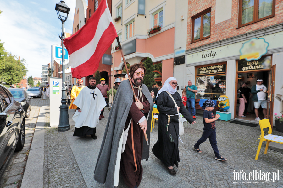 Elbl�g cofn�� si� do 1410 roku. Widowiskowa inscenizacja przed Ratuszem Staromiejskim , fot. 22