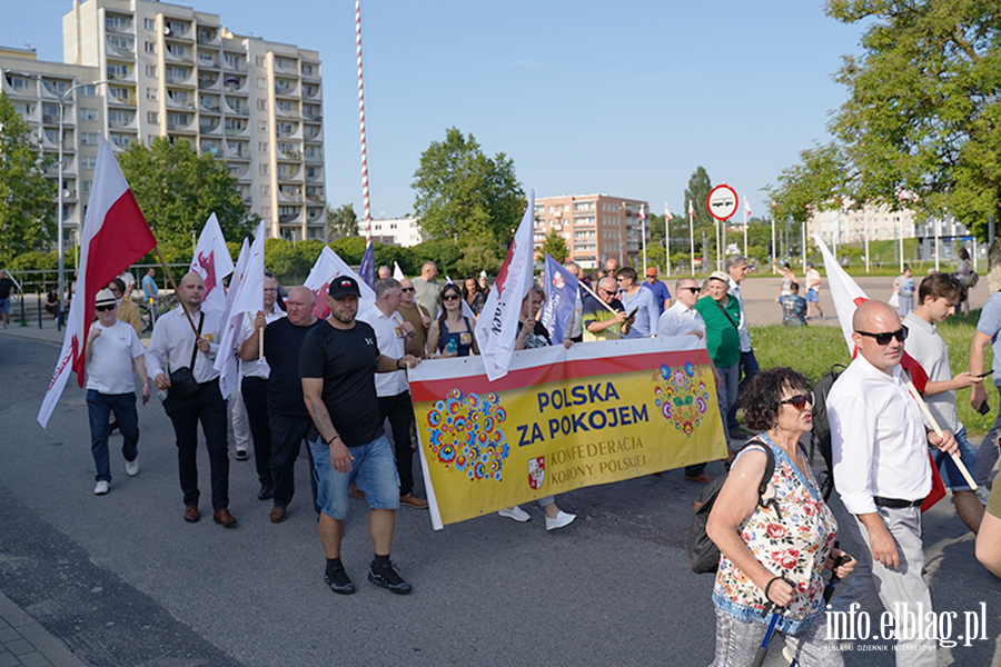 Grzegorz Braun i marsz Polska za Pokojem w Elbl�gu, fot. 15