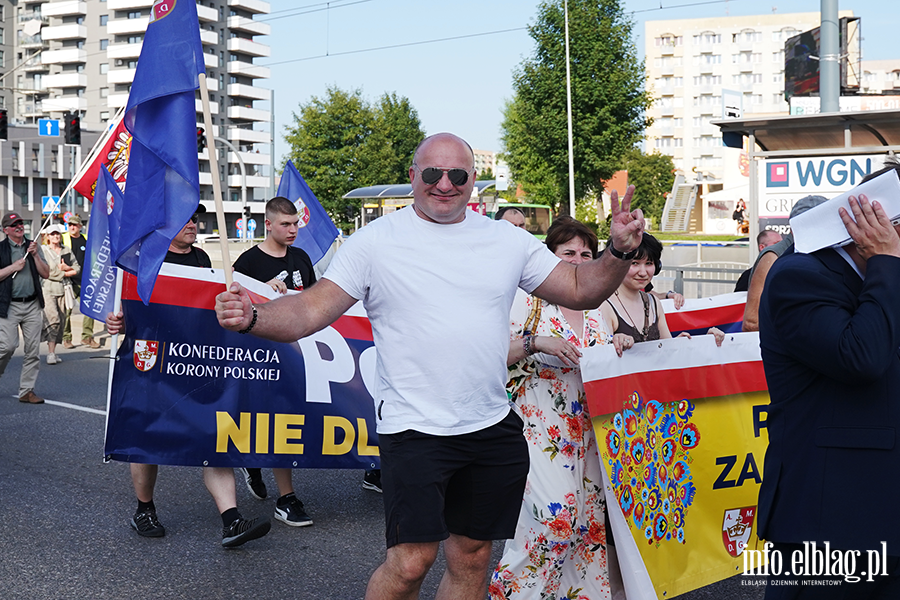 Grzegorz Braun i marsz Polska za Pokojem w Elbl�gu, fot. 21